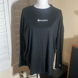 🖤🤍Champion Authentic Activewear Black Long Sleeved Tee Shirt Size 2XL NWOT